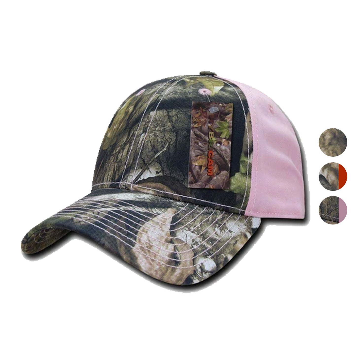1 Dozen Decky Camo Hybricam Pre Curved Bill Low Crown Hats Cap Wholesale Lot-