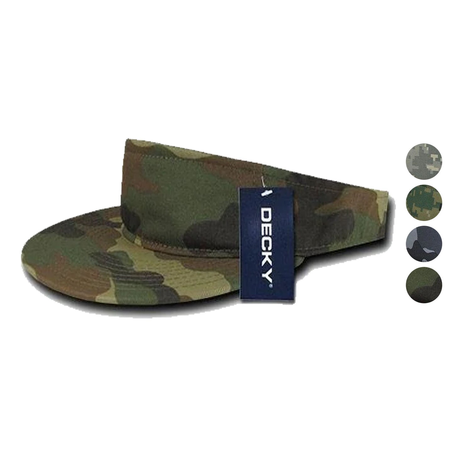 1 Dozen Decky Pre Curved Bill Camouflage Golf Beach Sun Acyrlic Visors Wholesale-