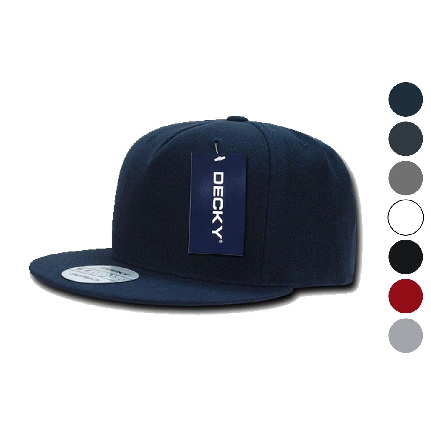 1 Dozen Decky 5 Panel Acrylic Retro Flat Bill Snapback Baseball Wholesale Bulk-