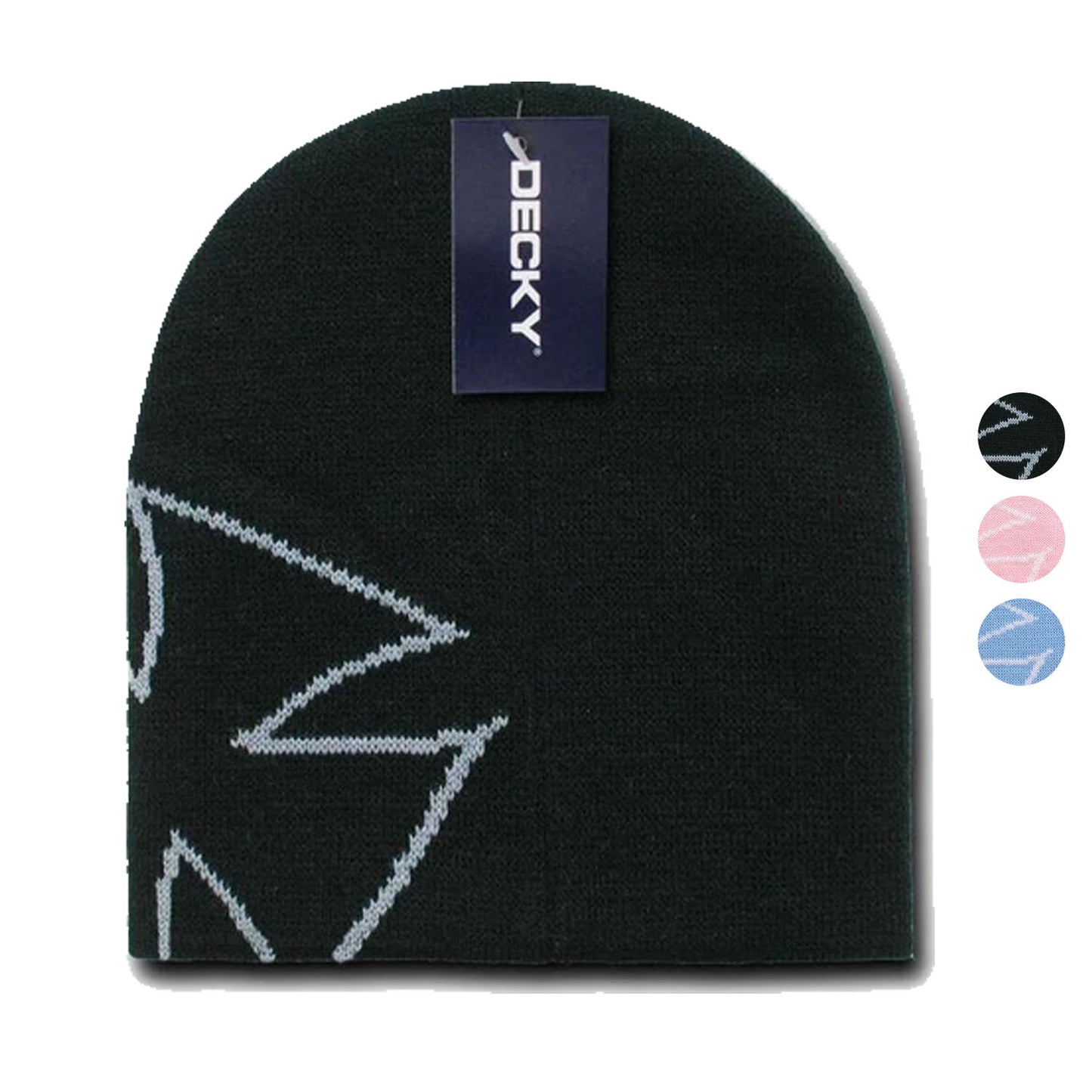 Decky Chopper Biker Iron Cross Logo Beanies Caps Hats Ski Skull Warm Winter-Black/Grey-