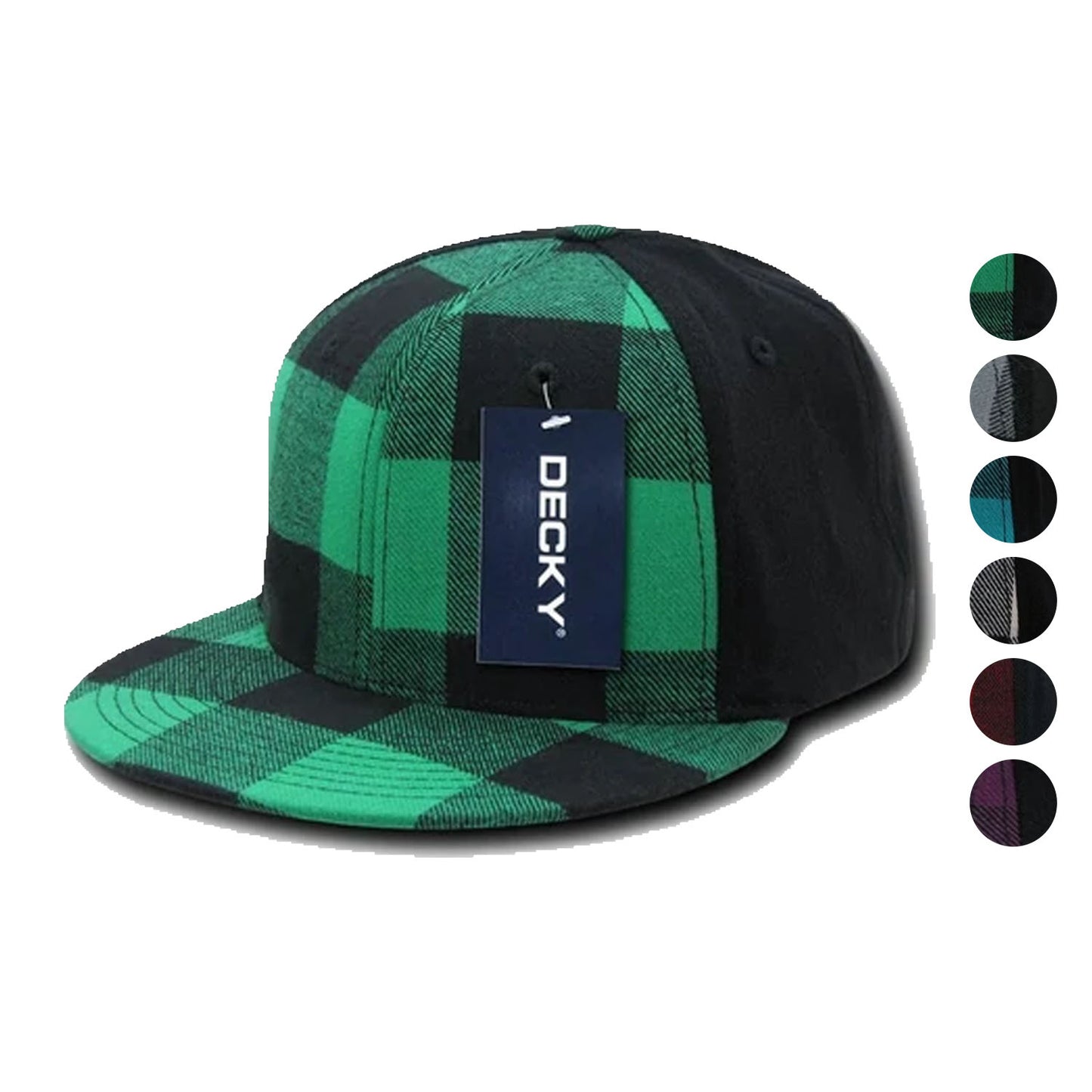 3 Dozen Decky Plaid Flex 6 Panel Fitted Two Tone Baseball Caps Hats Wholesale-