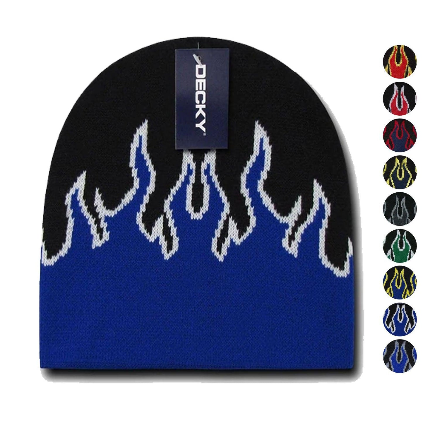 1 Dozen Boys Girls Kids Youth Decky Fire Flame Beanies Caps Hats Wholesale Lot-