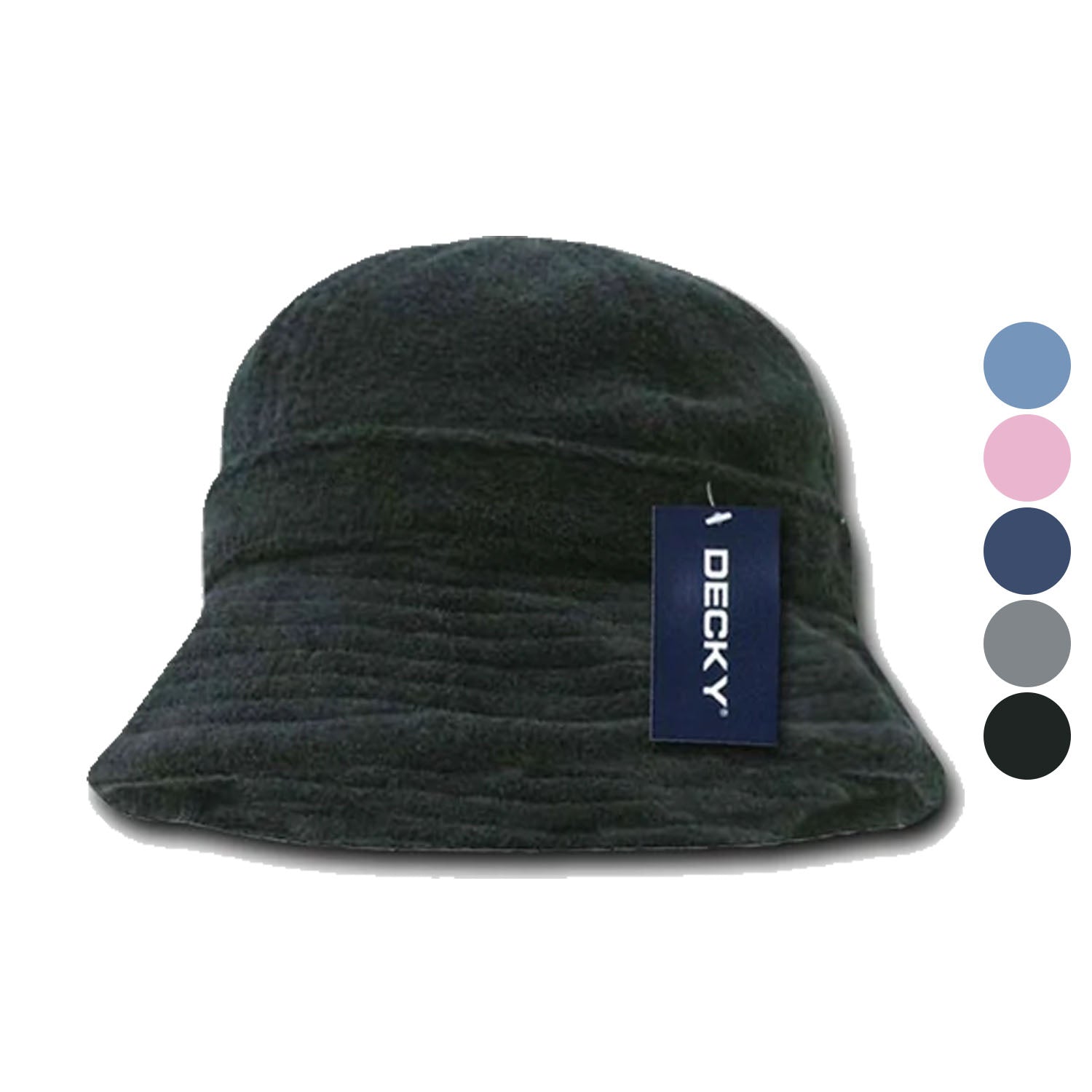 Decky Terry Cloth Fisherman'S Bucket Snug Comfortable Beach Fit Hats-Black-