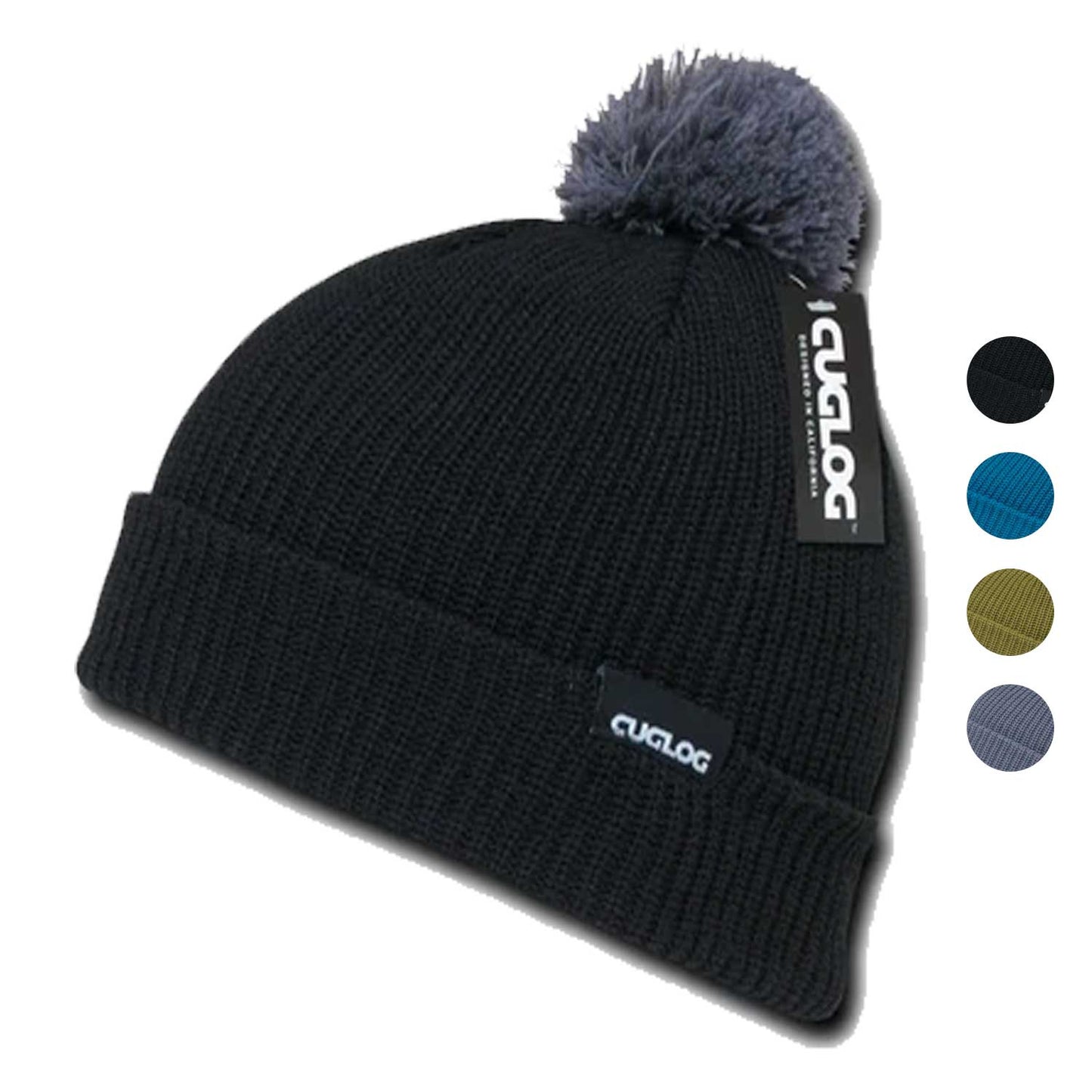 1 Dozen Cuglog Beanies Sailor Watch Knit Cuffed Pom Ski Warm Winter Whoelsale-