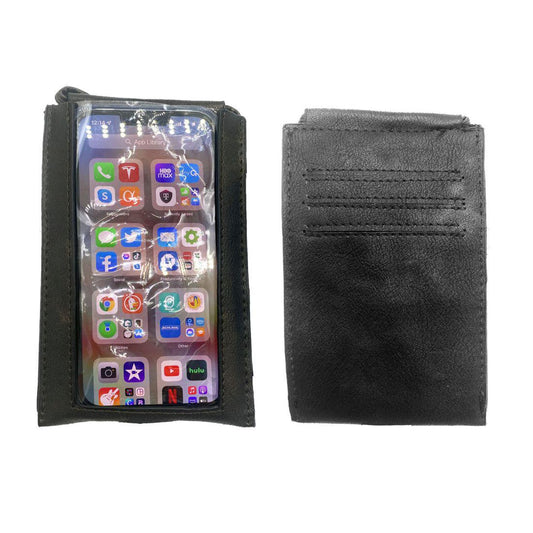 Empire Cove Cell Phone Crossbody Bags Touchscreen Clear Window Wallet Pouch Purse-Black-