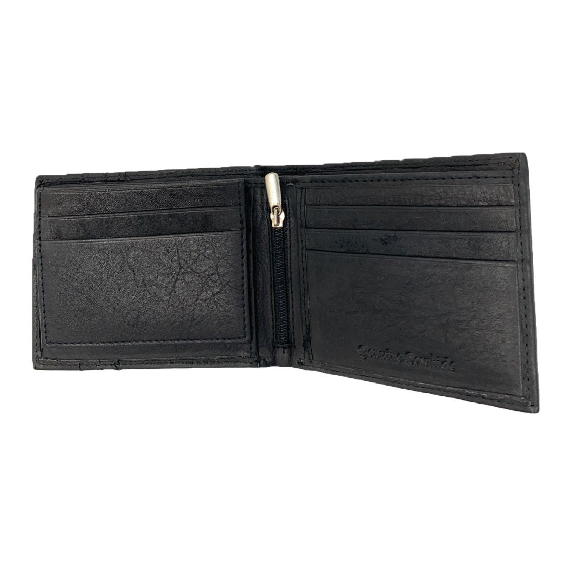 Empire Cove Stylish Genuine Leather Bifold Wallets Mens Womens-Black-
