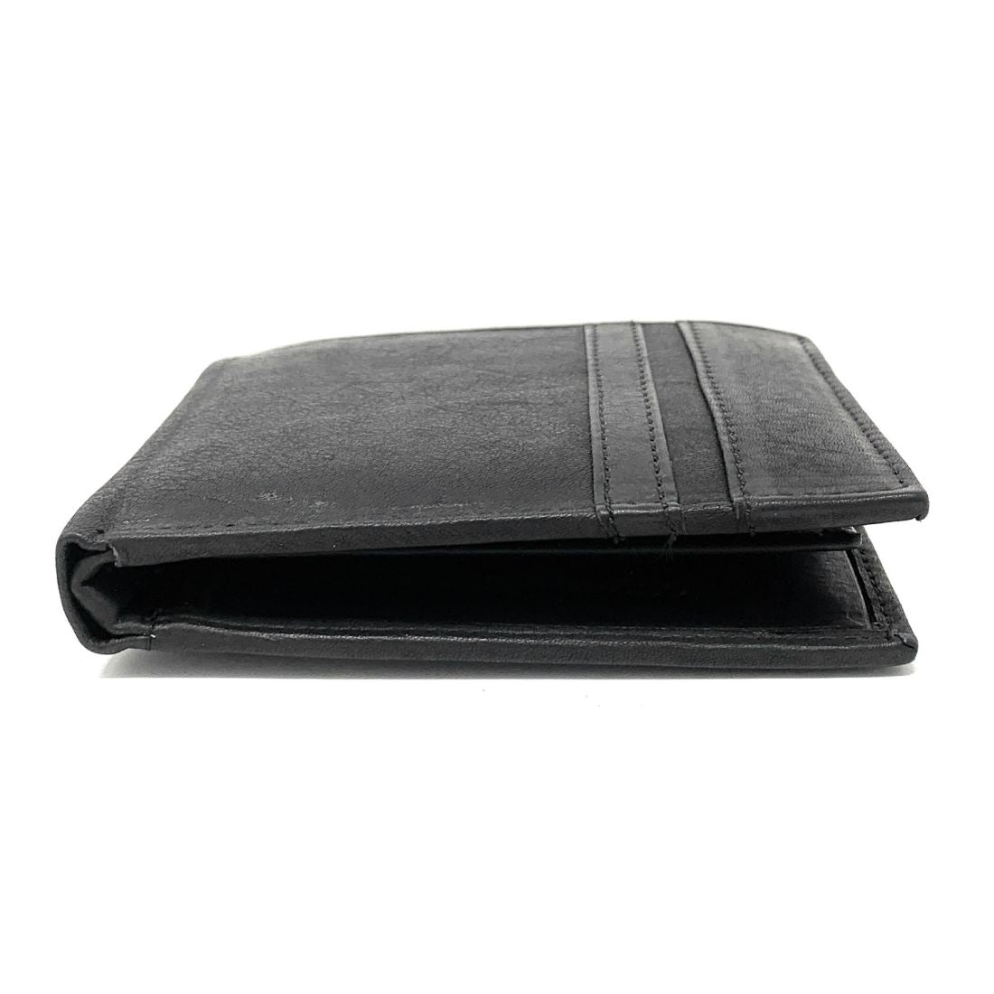 Empire Cove Stylish Genuine Leather Bifold Wallets Mens Womens-Black-