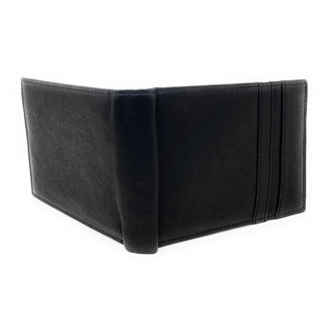 Empire Cove Stylish Genuine Leather Bifold Wallets Mens Womens-Black-