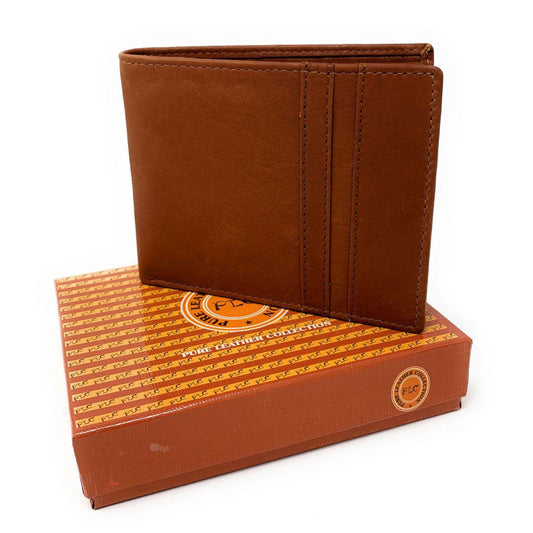 Empire Cove Stylish Genuine Leather Bifold Wallets Mens Womens-Brown-