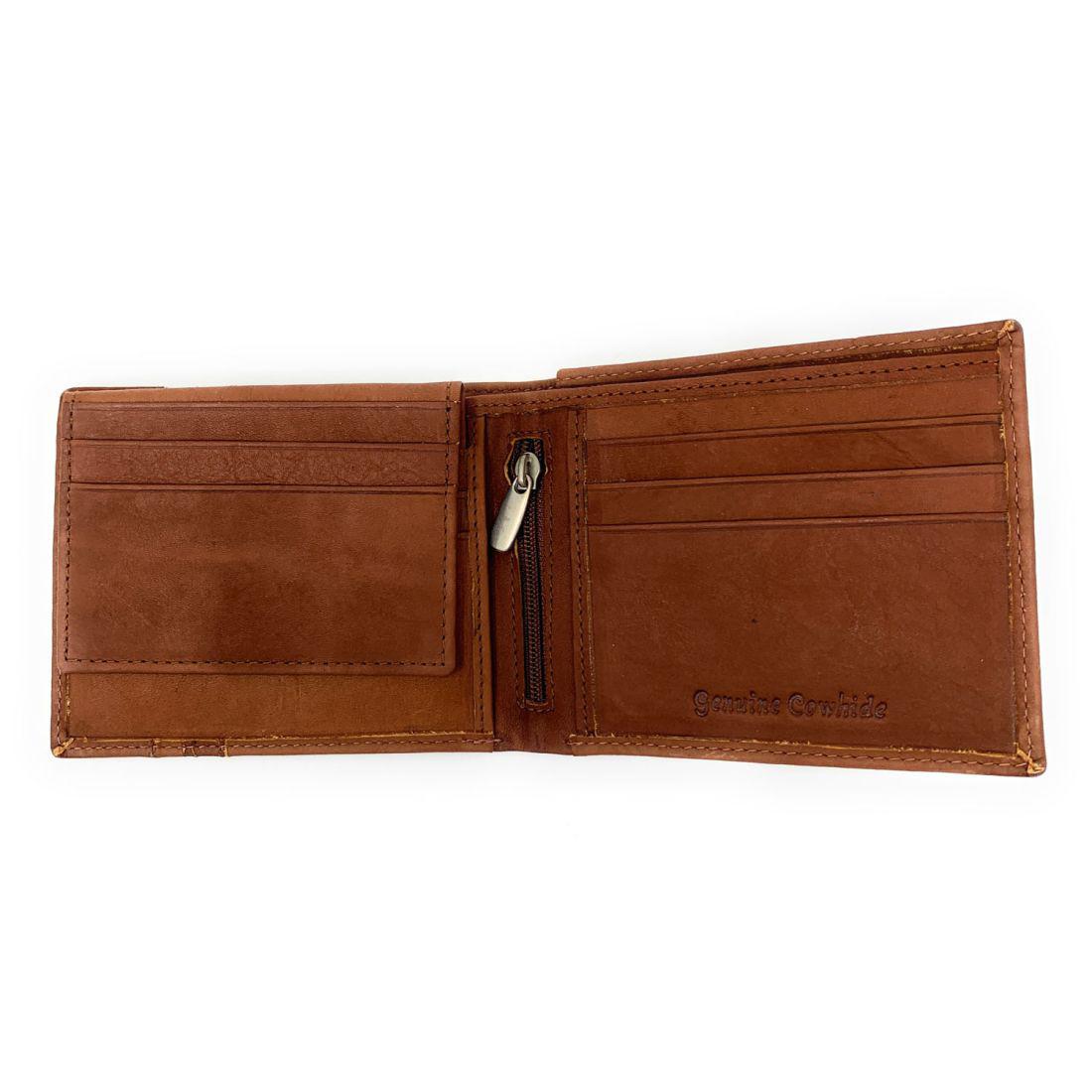 Empire Cove Stylish Genuine Leather Bifold Wallets Mens Womens-Black-