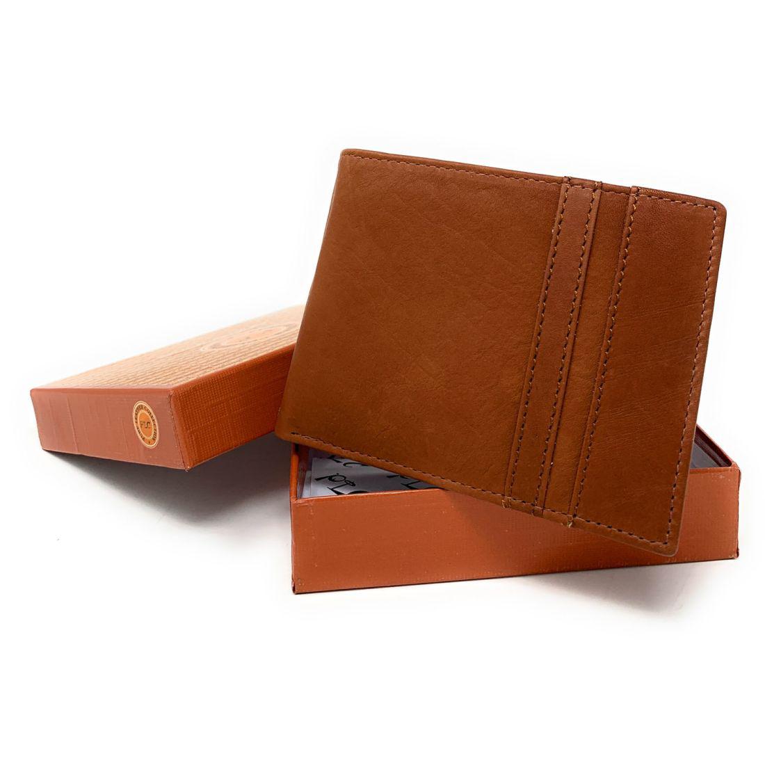 Empire Cove Stylish Genuine Leather Bifold Wallets Mens Womens-Black-