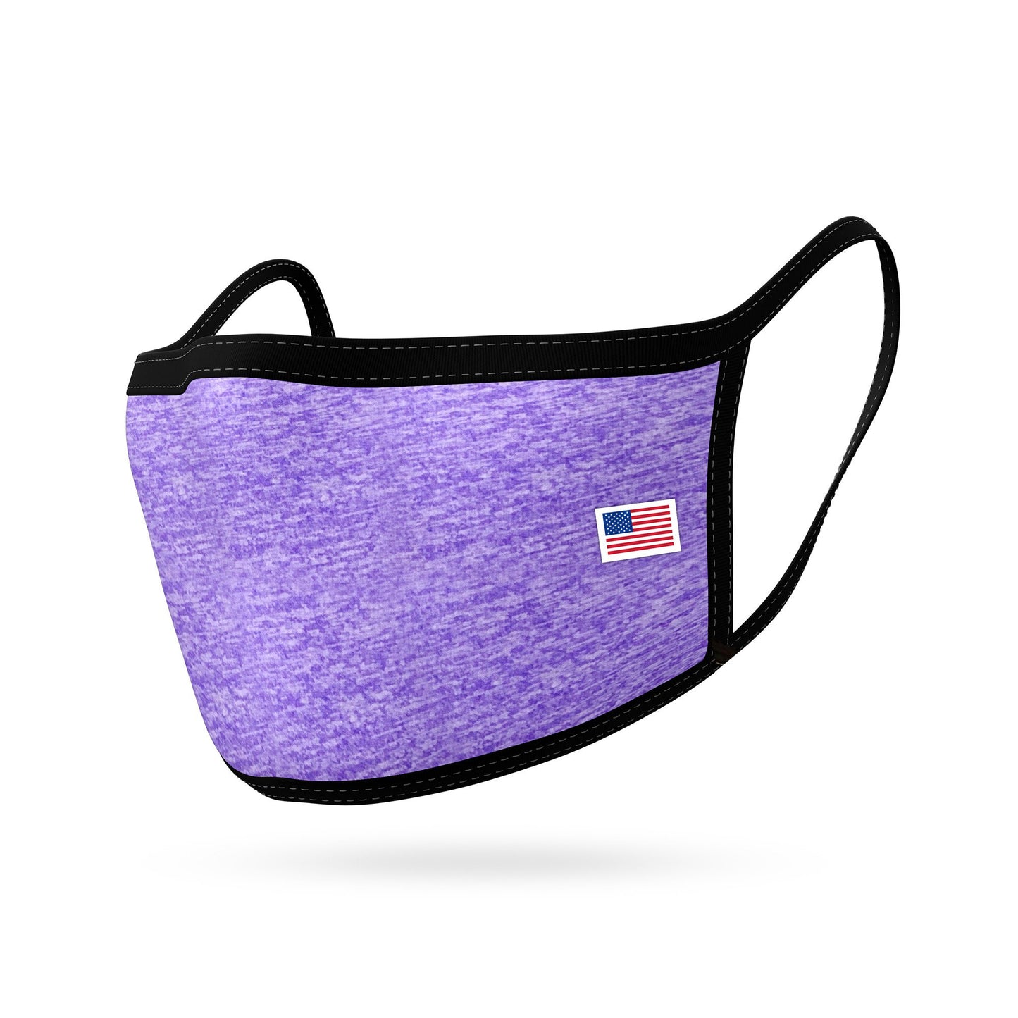 Kids Face Mask for Boys Girls Children Cotton Cloth Double Layer Masks Washable Reusable age 3 to 7 Made in USA-Heather Purple-