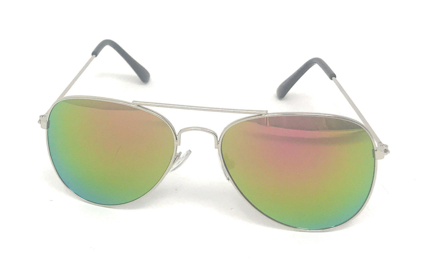 Boys Girls Kids Toddlers Children Sunglasses UV Protection Top Styles w/ Pouch-Pink Mirror (Aviator)-