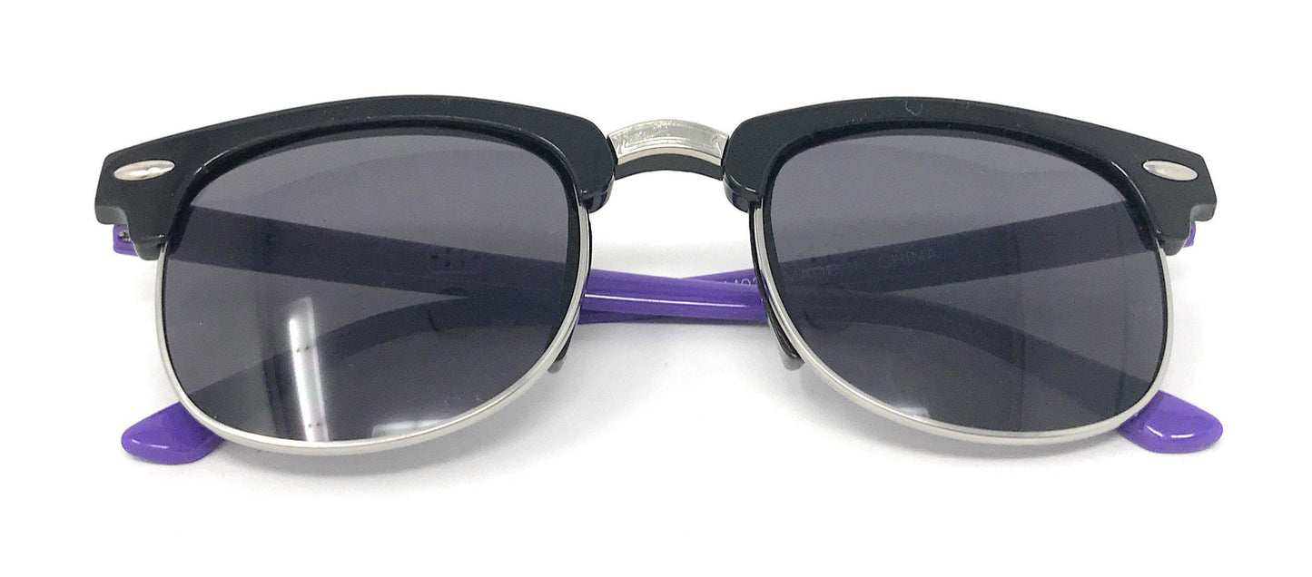 Boys Girls Kids Toddlers Children Sunglasses UV Protection Top Styles w/ Pouch-Purple (Club)-