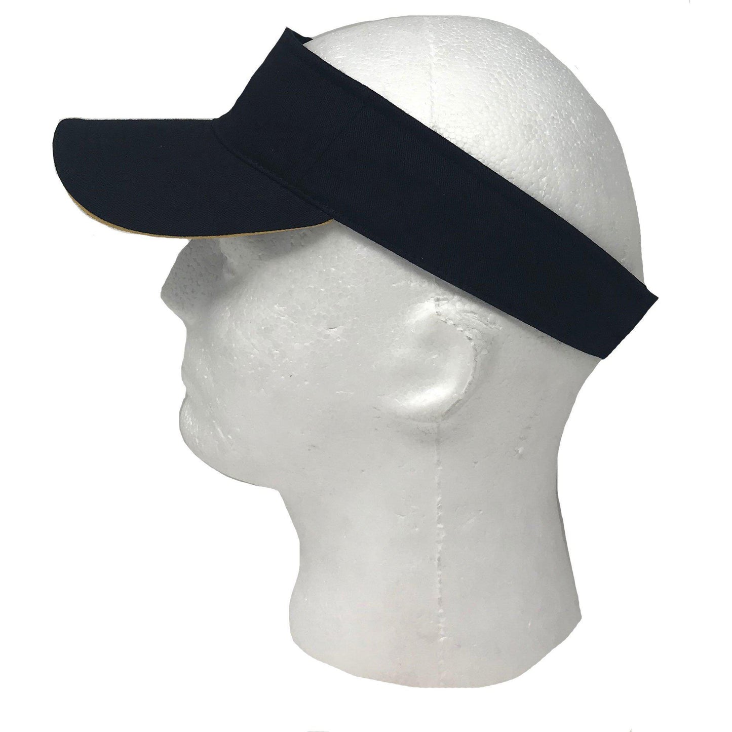 1 Dozen Washed Sandwich Cotton Sun Beach Visors Gold Wholesale Lot Bulk-