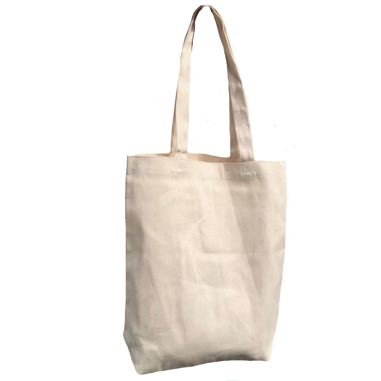 Canvas Cotton Reusable Grocery Shopping Tote Bags Gusset Natural Travel Gym Yoga-