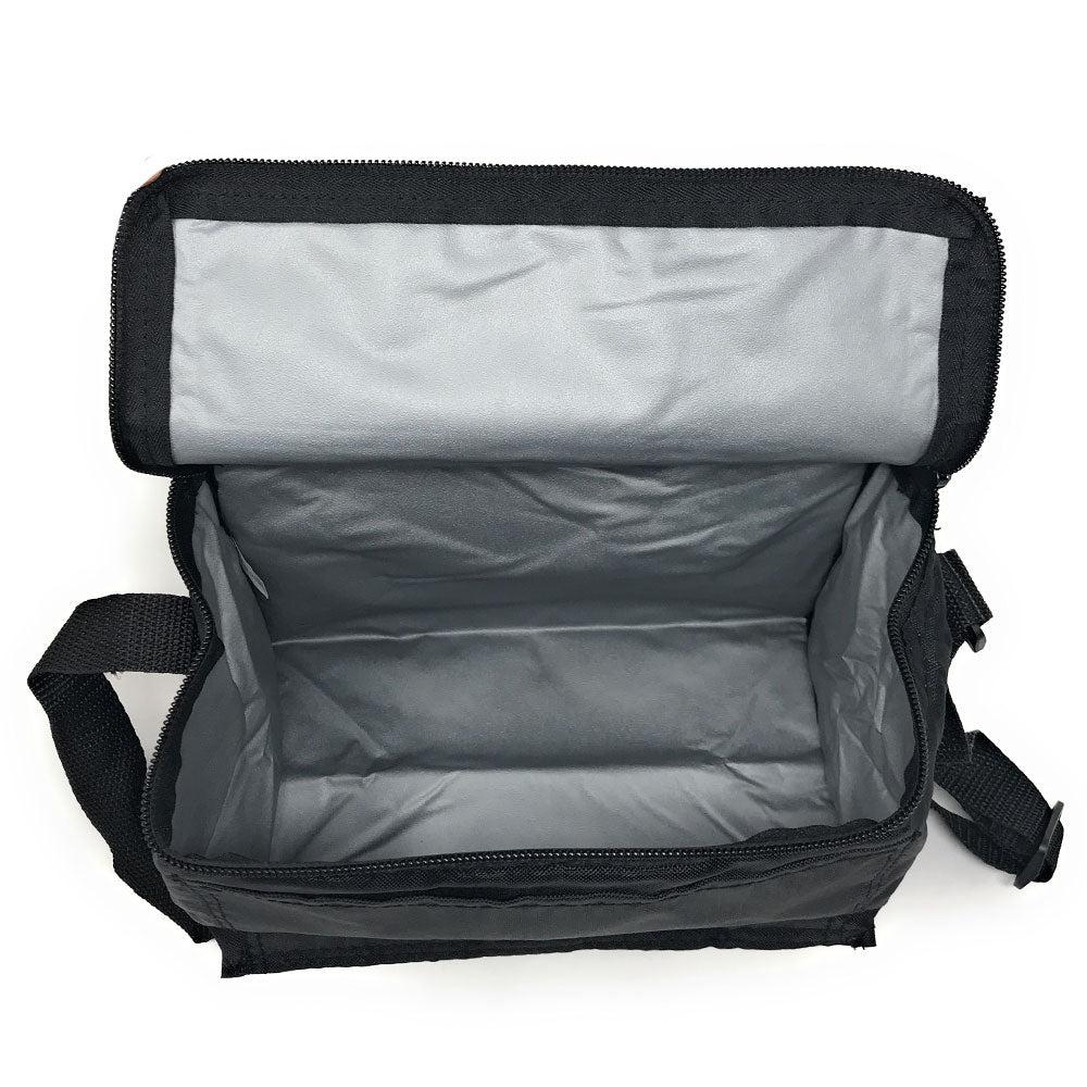 Insulated Cooler Lunch Box Bag 6 Pack Picnic Beer Drink Water 9 X 6-1/4inch-Black-