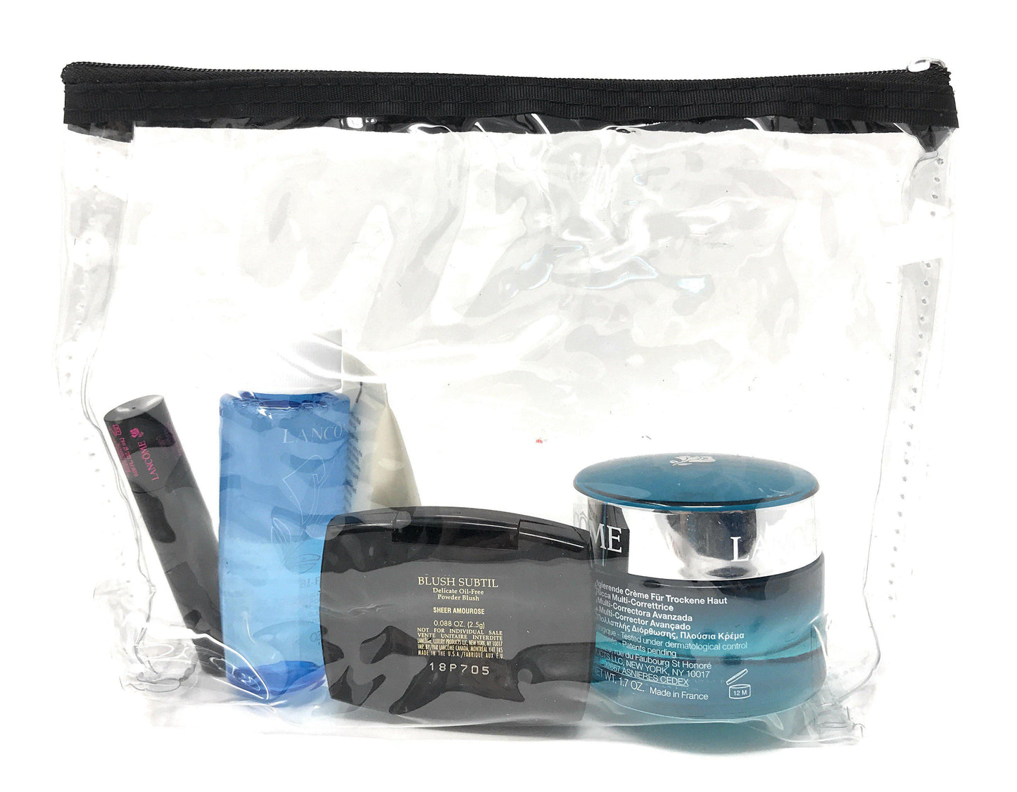 1 Dozen Clear Cosmetic Travel Pouch Organizer Bags Womens Security Wholesale Bulk-