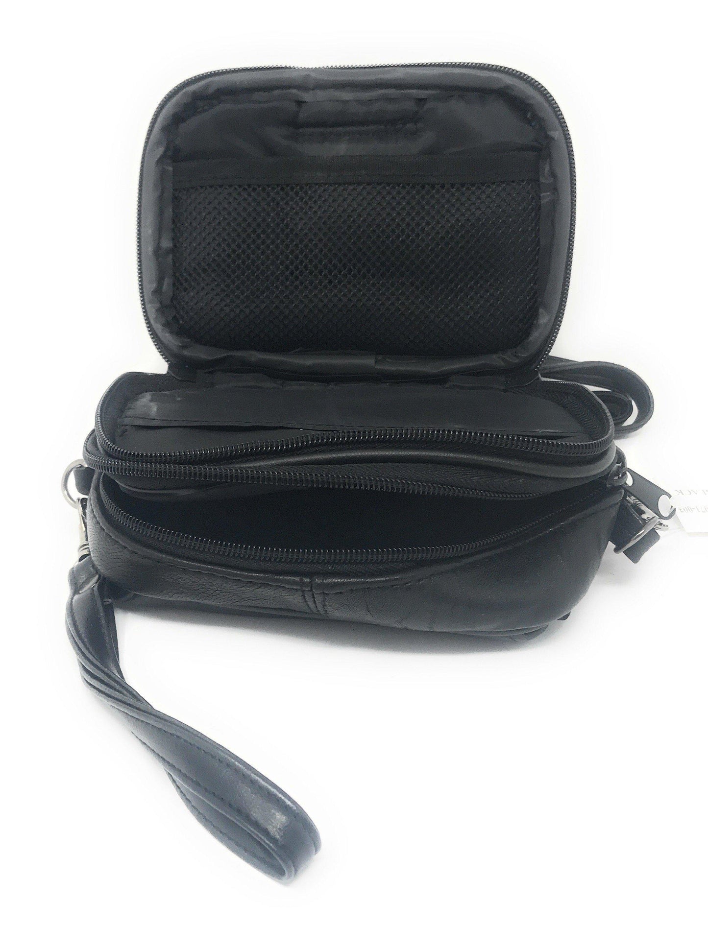 Leather Fanny Pack Waist Bag Pouch Travel Purse Organizer Shoulder Strap 6-1/2inchx4-1/2inch-