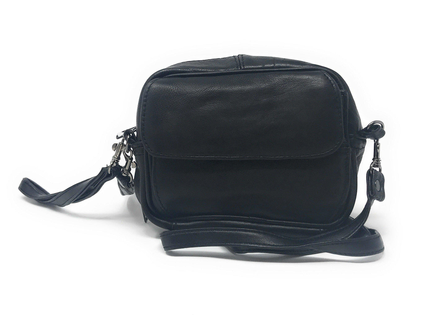 Leather Fanny Pack Waist Bag Pouch Travel Purse Organizer Shoulder Strap 6-1/2inchx4-1/2inch-