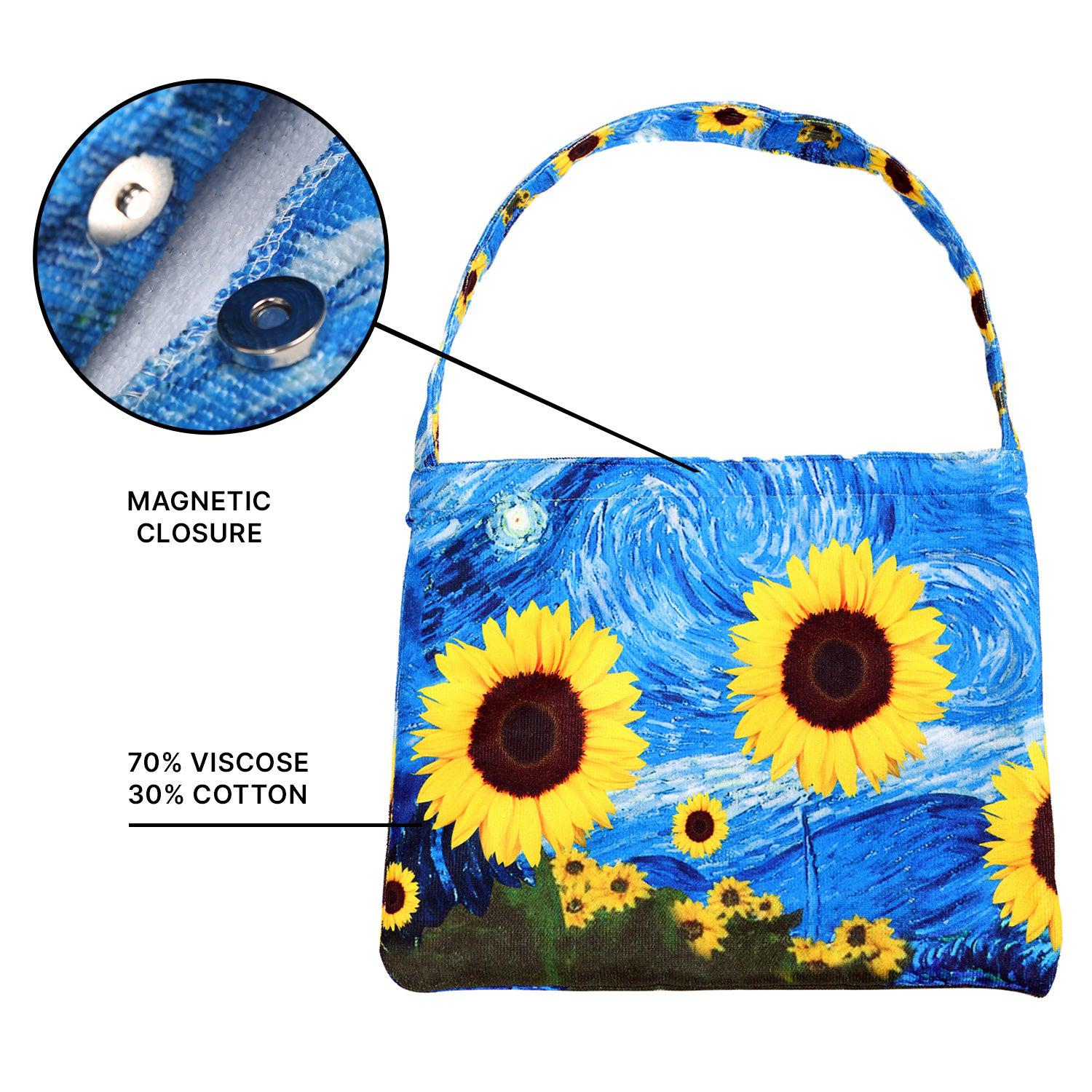 Empire Cove 2 in 1 Convertible Beach Towel Tote Bag Shoulder Bag Pool Swim-Sunflower-