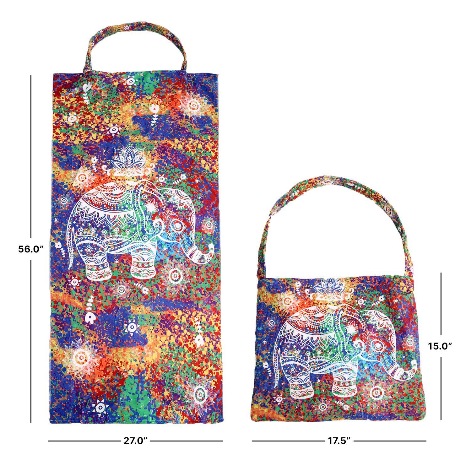 Empire Cove 2 in 1 Convertible Beach Towel Tote Bag Shoulder Bag Pool Swim-Sunflower-