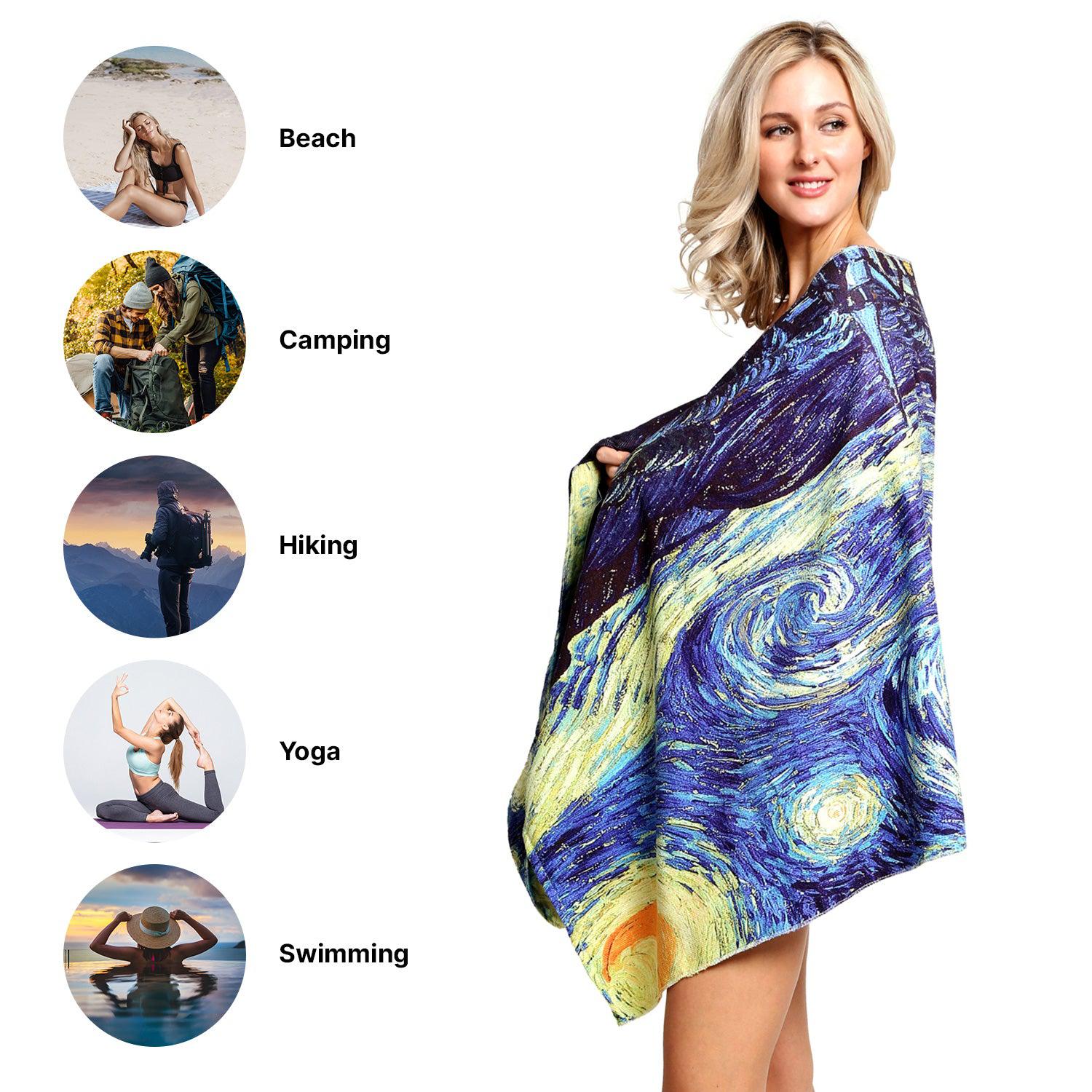 Empire Cove 2 in 1 Convertible Beach Towel Tote Bag Shoulder Bag Pool Swim-Sunflower-