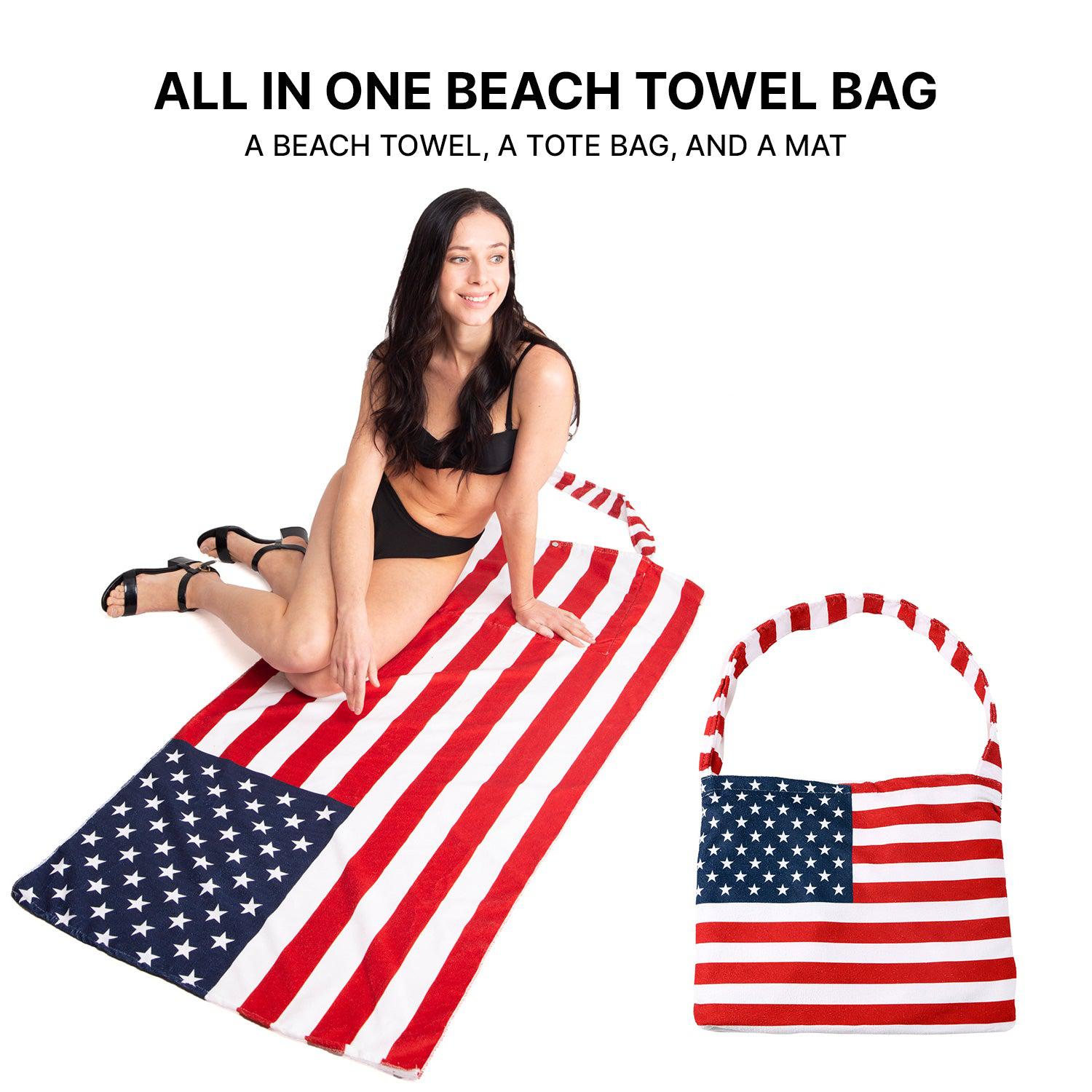 Empire Cove 2 in 1 Convertible Beach Towel Tote Bag Shoulder Bag Pool Swim-Sunflower-