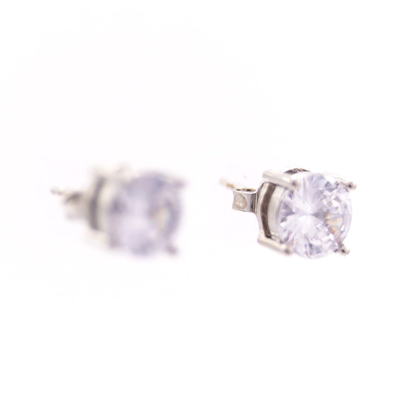 Empire Cove 14K Gold Sterling Silver Dipped Jewelry Cubic Zirconia Stud Earrings-GOLD-