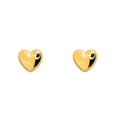 Empire Cove 14K Gold Sterling Silver Dipped Jewelry Heart Shaped Stud Earrings Minimalist-GOLD-