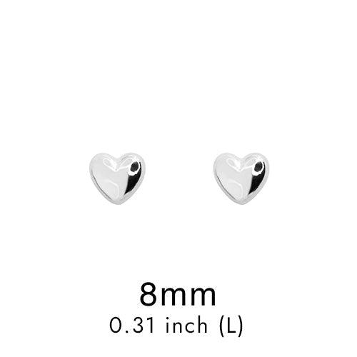 Empire Cove 14K Gold Sterling Silver Dipped Jewelry Heart Shaped Stud Earrings Minimalist-GOLD-