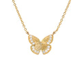 The Empire Cove 14K Gold Sterling Silver Dipped Jewelry Butterfly Pendant Necklace-GOLD-