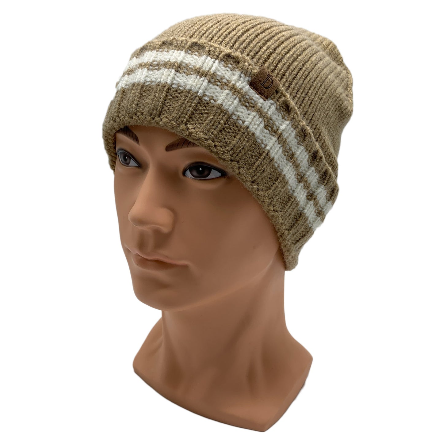 Empire Cove Winter Knit Striped Beanie-Black-