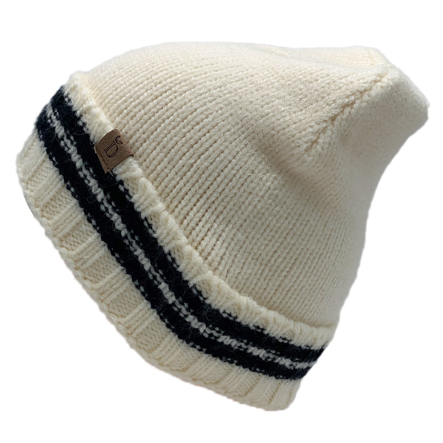 Empire Cove Winter Knit Striped Beanie-Black-