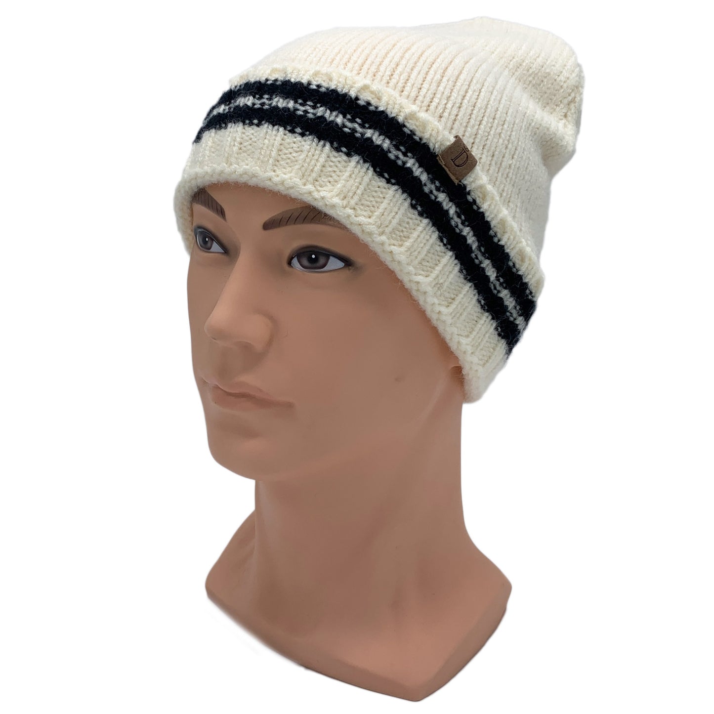 Empire Cove Winter Knit Striped Beanie-Black-