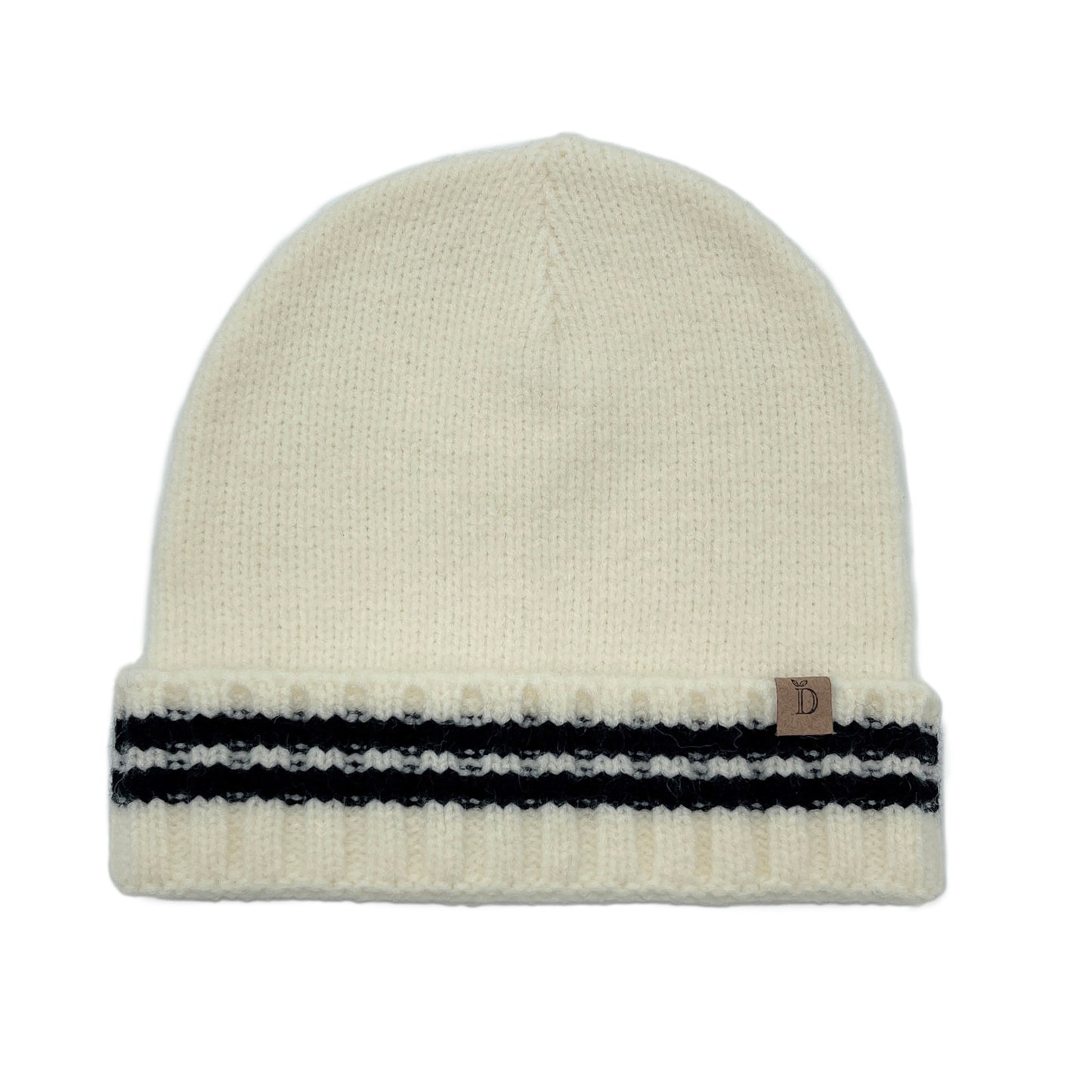 Empire Cove Winter Knit Striped Beanie-Black-