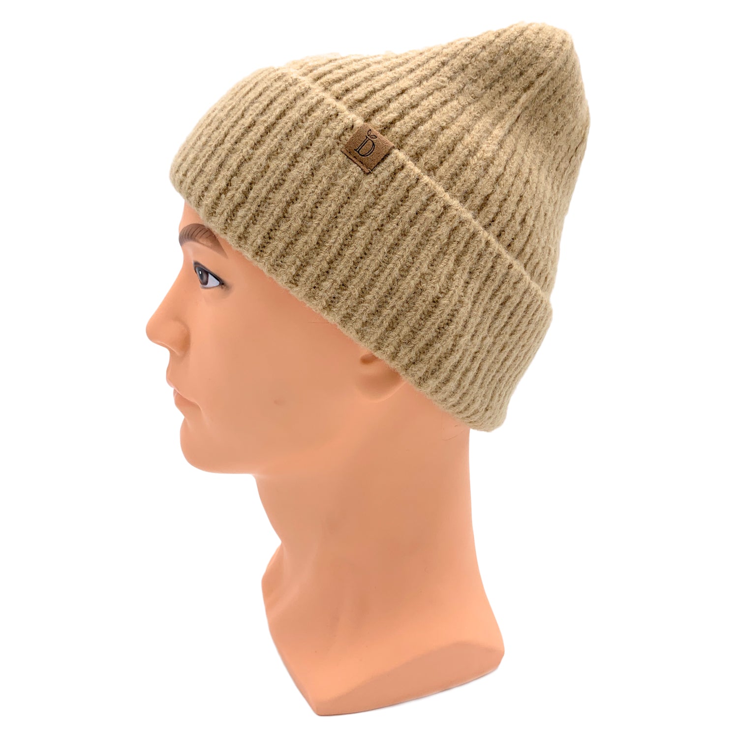 Empire Cove Womens Ribbed Knit Cuff Beanie-Dusty pink-