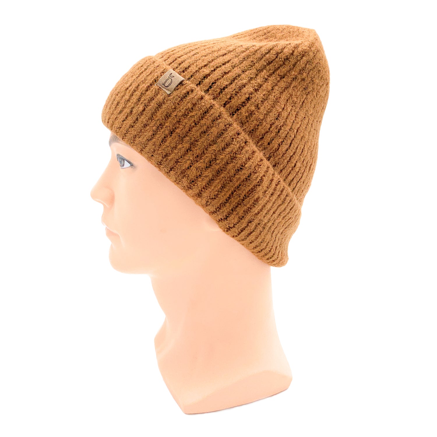 Empire Cove Womens Ribbed Knit Cuff Beanie-Dusty pink-