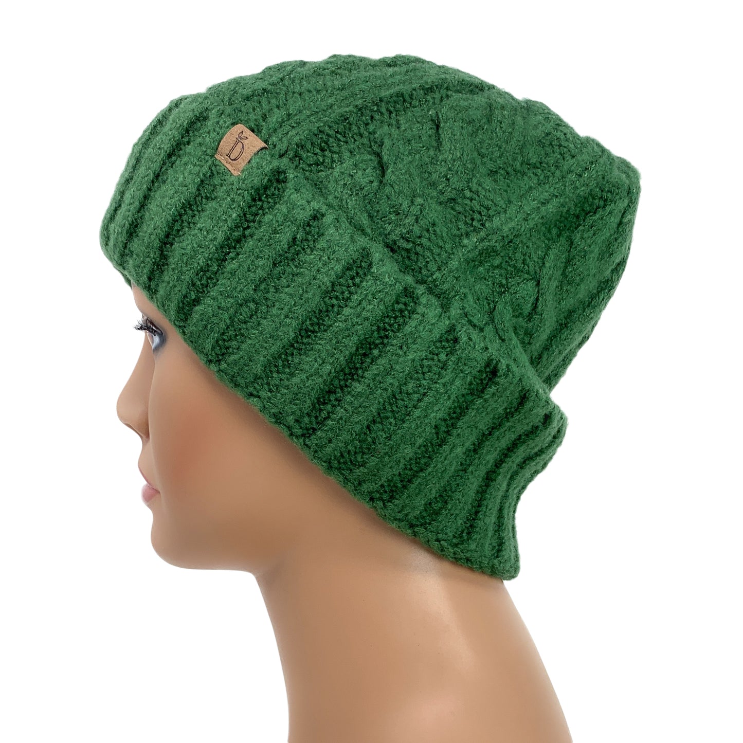 Empire Cove Winter Cable Knit Cuff Beanie-Black-