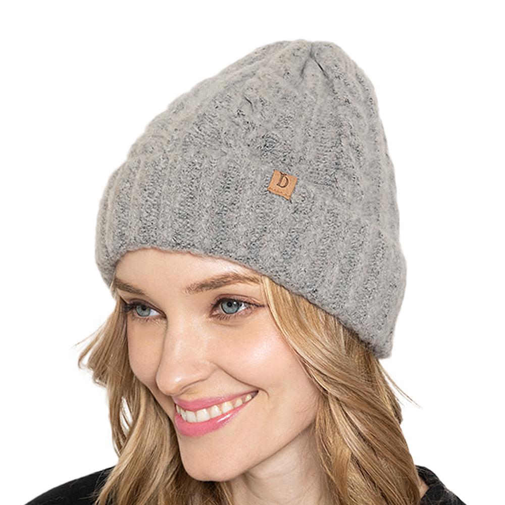 Empire Cove Winter Cable Knit Cuff Beanie-Gray-