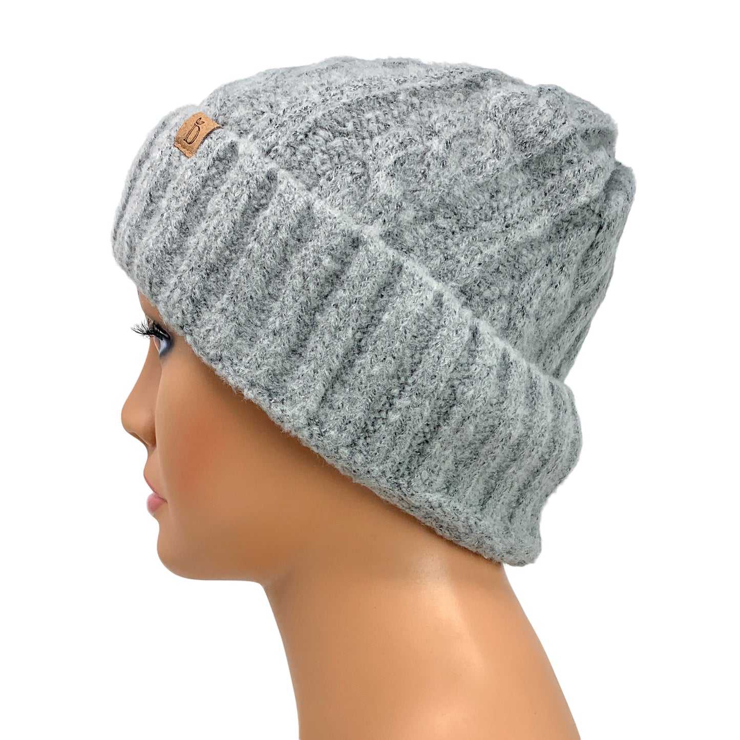 Empire Cove Winter Cable Knit Cuff Beanie-Black-