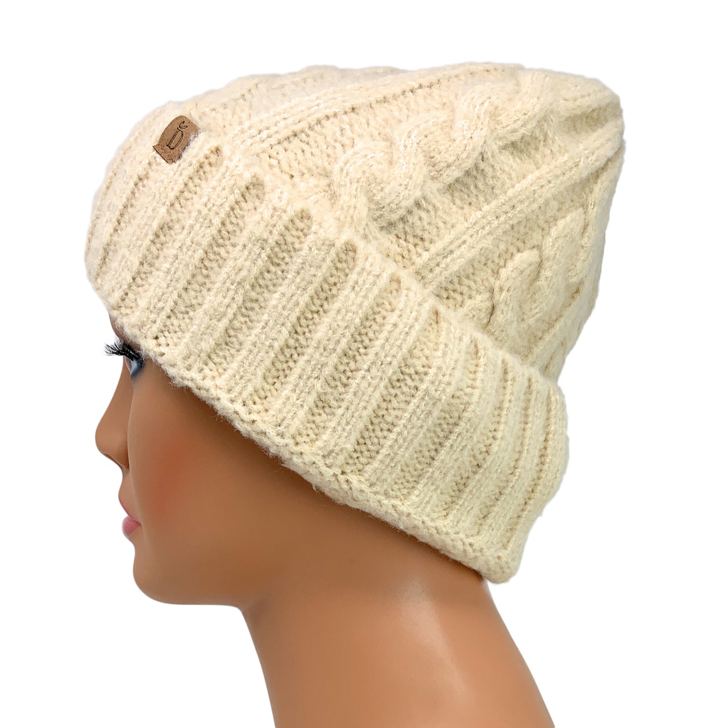 Empire Cove Winter Cable Knit Cuff Beanie-Black-