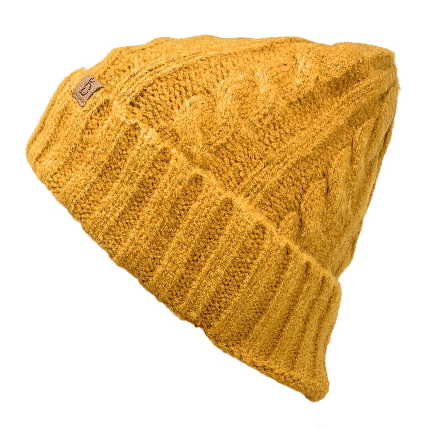 Empire Cove Winter Cable Knit Cuff Beanie-Black-