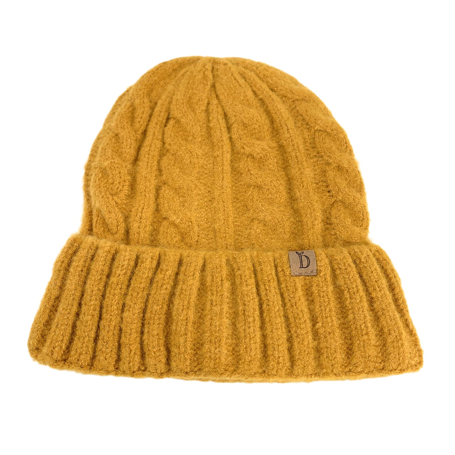Empire Cove Winter Cable Knit Cuff Beanie-Black-