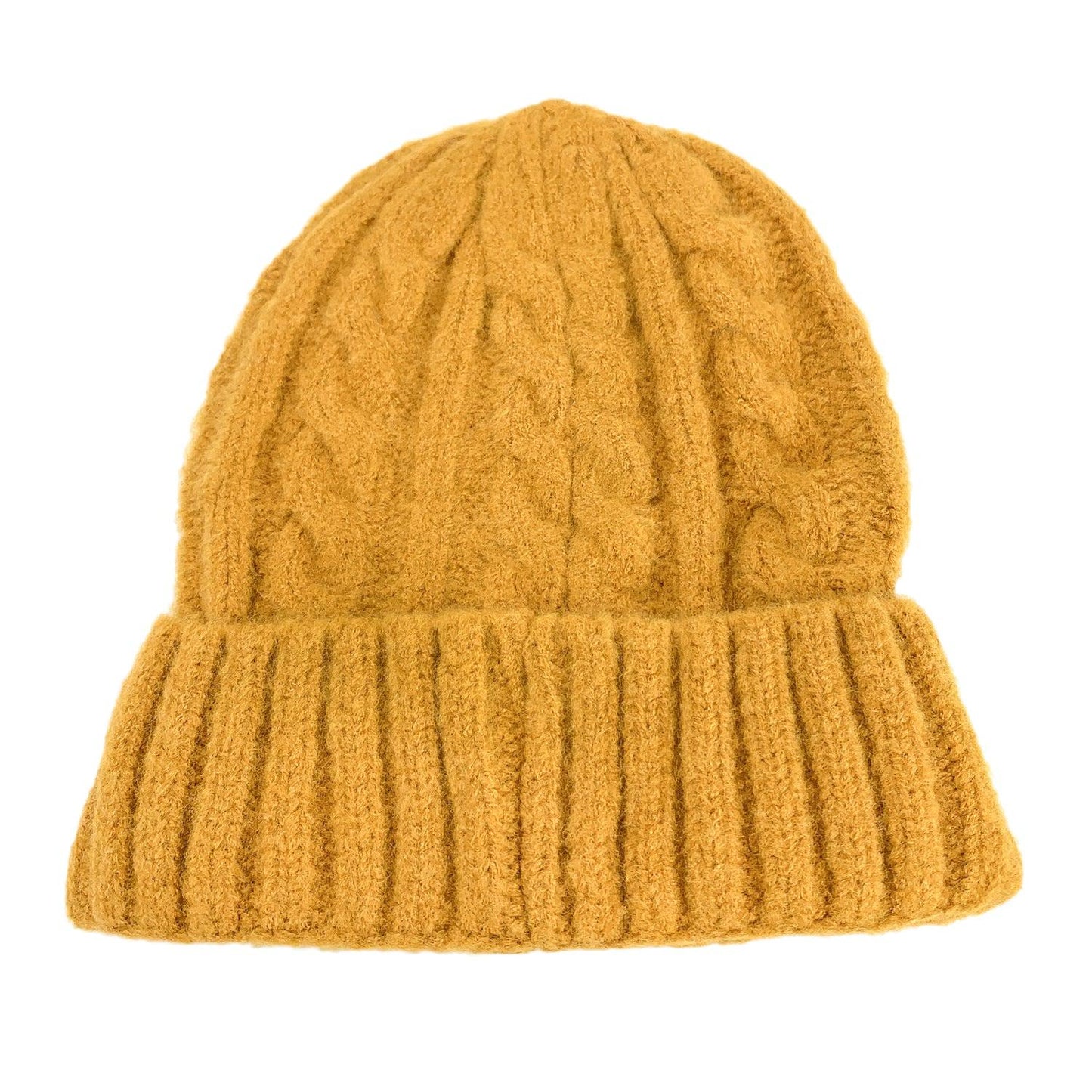 Empire Cove Winter Cable Knit Cuff Beanie-Black-