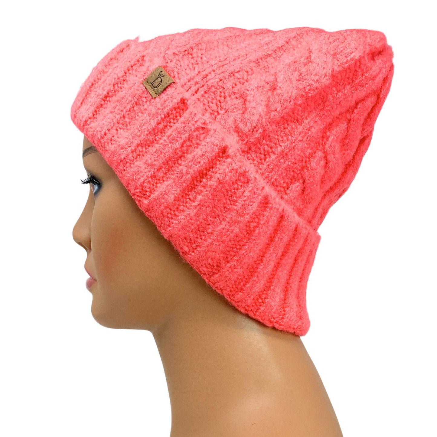 Empire Cove Winter Cable Knit Cuff Beanie-Black-