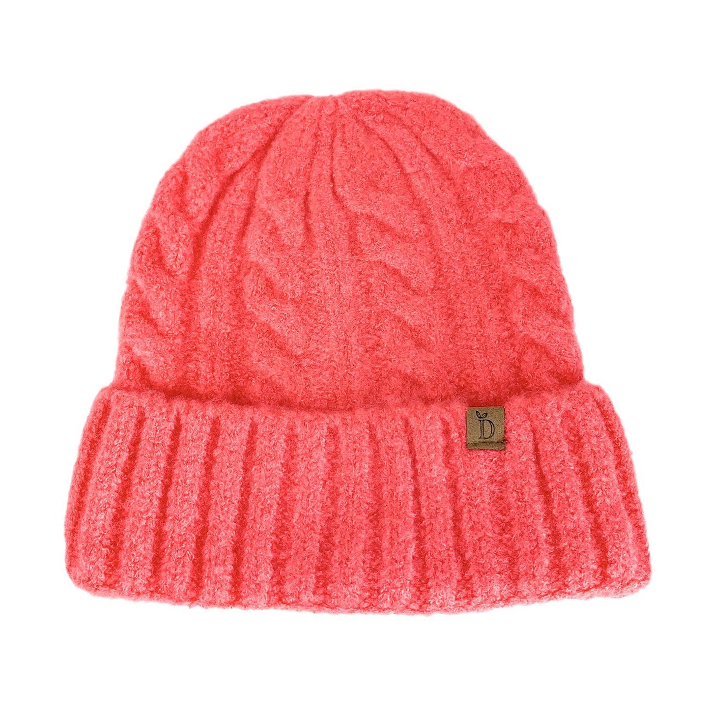 Empire Cove Winter Cable Knit Cuff Beanie-Black-