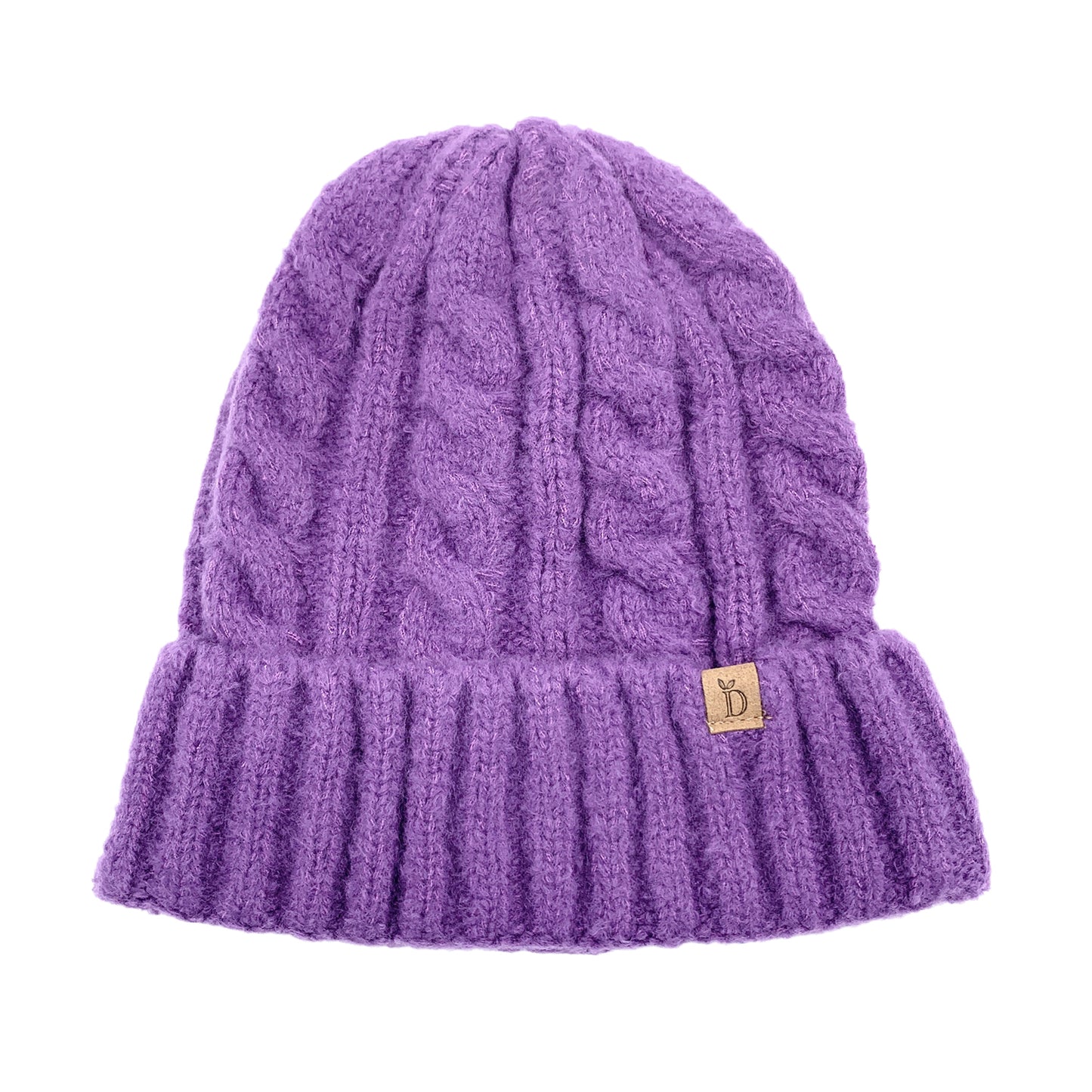 Empire Cove Winter Cable Knit Cuff Beanie-Black-