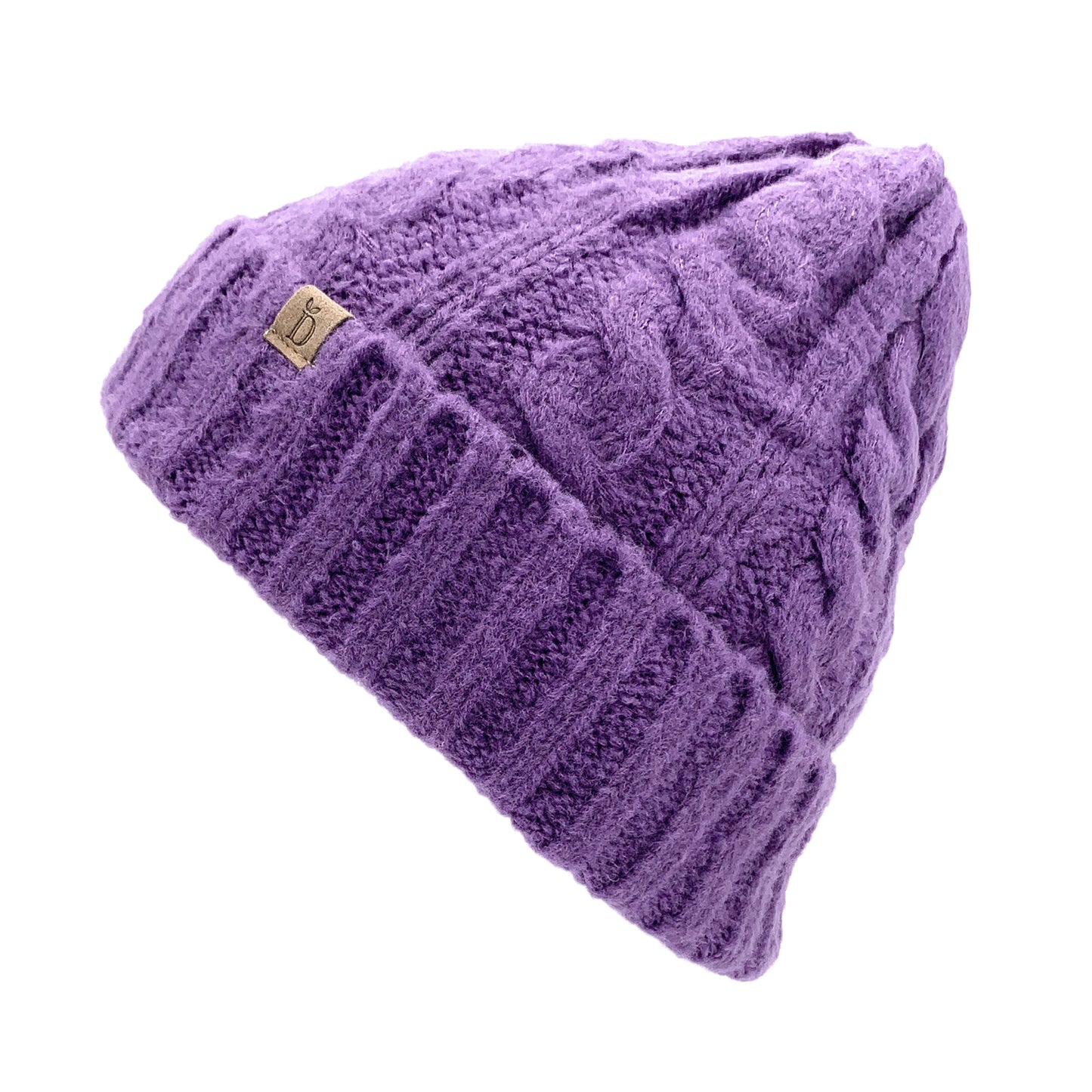 Empire Cove Winter Cable Knit Cuff Beanie-Black-