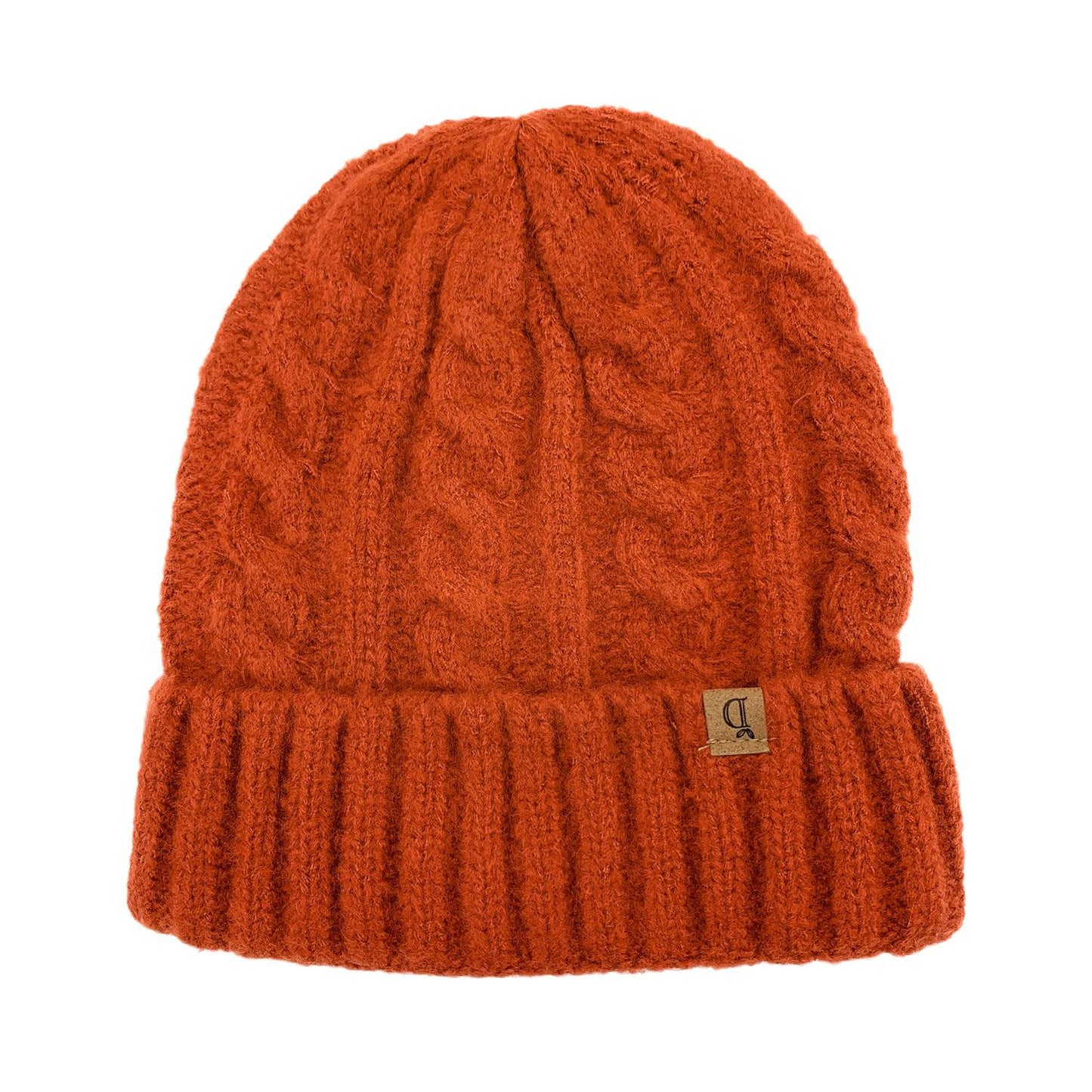 Empire Cove Winter Cable Knit Cuff Beanie-Black-